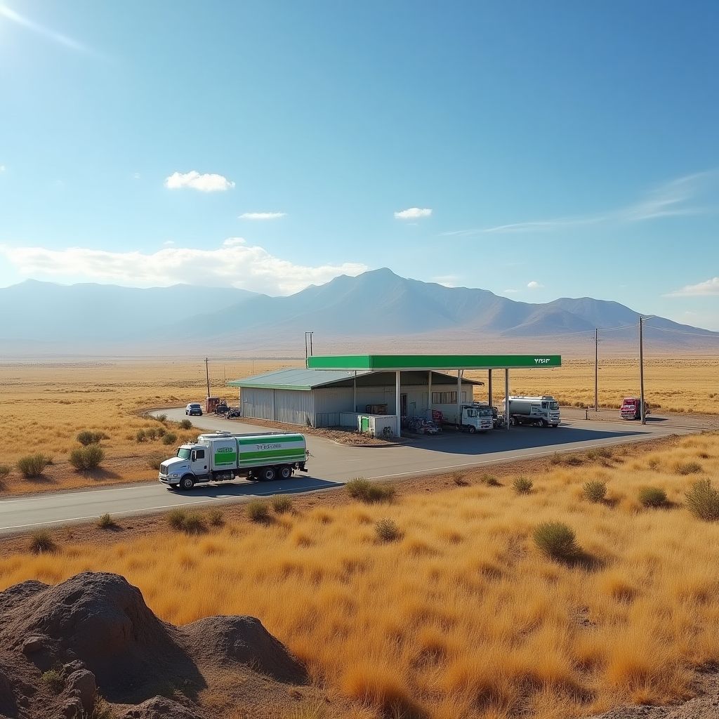 Estación YPF en ruta nacional