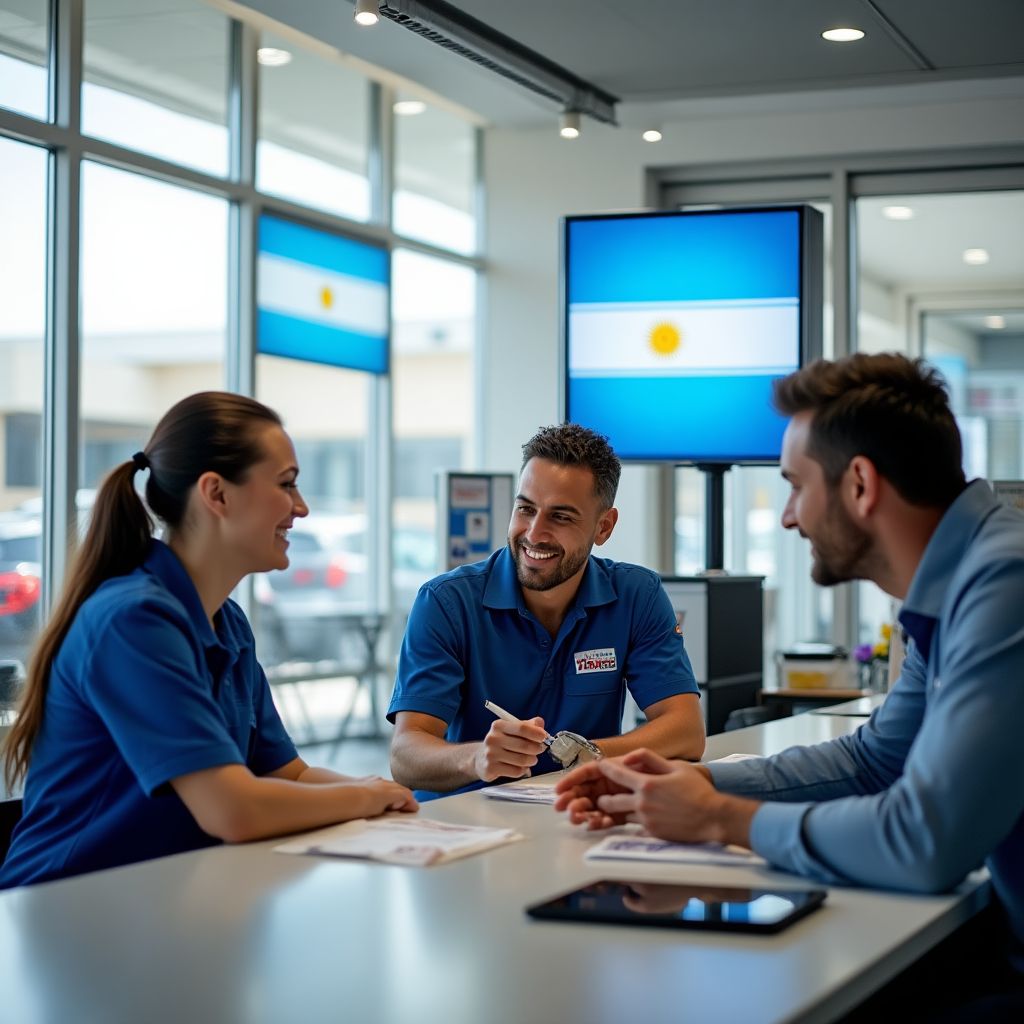 Personal de YPF atendiendo a clientes